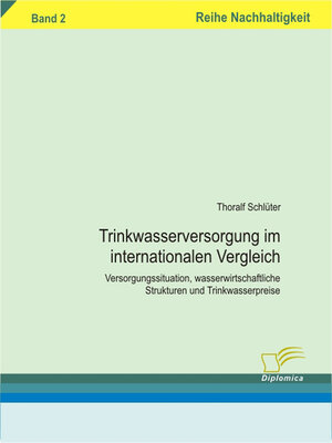 cover image of Trinkwasserversorgung im internationalen Vergleich